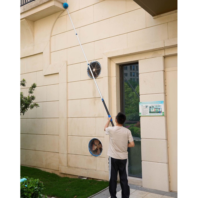 APMOLAR Screw on Cobweb Duster Brush Head(18Ft Pole & Cobweb