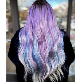 Reewes Long Pastel Wigs for Women, Heat Resistant Hair, Natural Wigs for Daily Cosplay, Costume, Party, Carnival