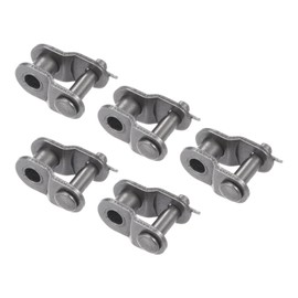 Kozelo Set of 5 #35 Chain Offset Half Link Rollers - [3/8" Pitch] Carbon Steel Split Links for Mechanical Equipment | 3.58mm Pins