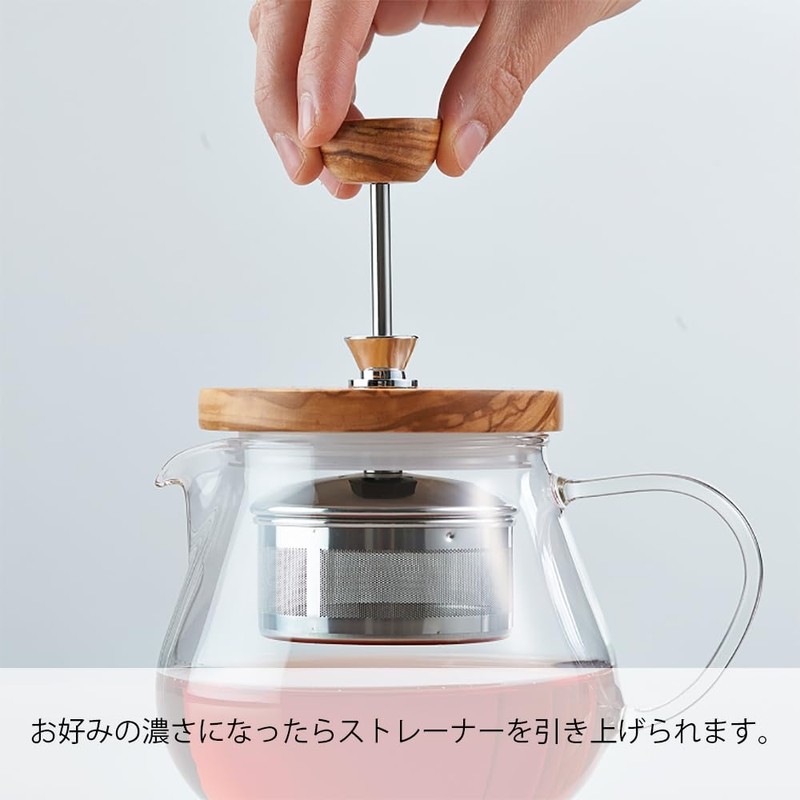 HARIO TEO-70-OV Tior Wood, 23.7 fl oz (700 ml), Gift
