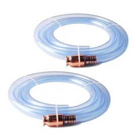 wadoy Siphon Hose Gas/Oil/Water/Fuel Transfer Siphon Hand Pump Self Priming Shaker Hose 6' (2 Pack)