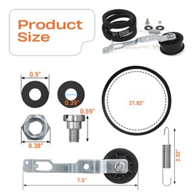 959P3 Washer Idler Pulley Kit, Compatible with Speed Queen Series Idler Lever and Belt, Replace 2020782 AP4489045