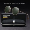 NIEEPA Small Round Polygon Polarized Sunglasses Fashion Trendy Designer Shades