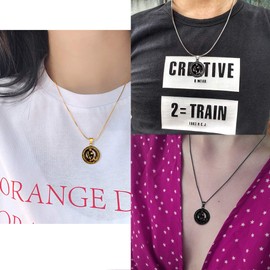 Hipunk Aquarius Necklace Zodiac Pendant for Men - Constellation Zodiac Star Sign Horoscope Pendant 316L Stainless Steel Astrology Birthday Gifts Mens/Women Jewelry SP0058P