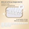 evpct Ivory White Press on Toenails Square Short for Women,