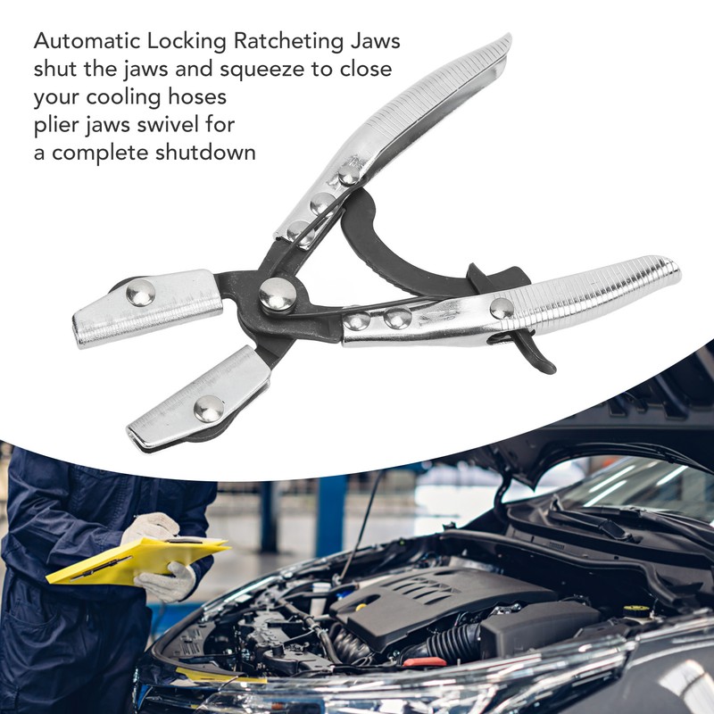 Hose Pinch Off Plier Ratcheting Jaws Swiveling Universal for Automobile