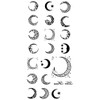 The Fantasy Star Moon Sun Sign Tattoo Sticker (hm601)