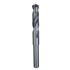 sourcing map 16mm Drill Bit 1/2" Reduced Shank Round 4241 High Speed Steel Nitriding Black 118° Standard Point for Plastic Wood Copper Aluminum Iron Medium Soft Metal