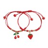 POYAMUSE Lovely Cherry and Strawberry Strand Bracelet Set - Sweet