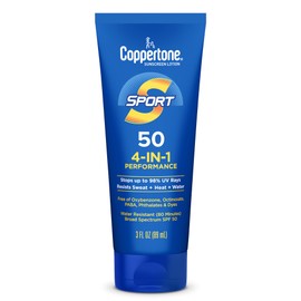 Coppertone SPORT Sunscreen Lotion Broad Spectrum SPF 50 (3 Fluid Ounce) (Packaging may vary)
