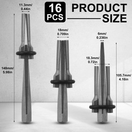 Gisafai 16 Pcs Rock Splitting Wedges, 3/4'' Wedge and Feather Shims, Heavy Duty Chisel and Feather Stone Splitting Tools Rock Hounding Equipment for Marble Rocks Concrete Granite
