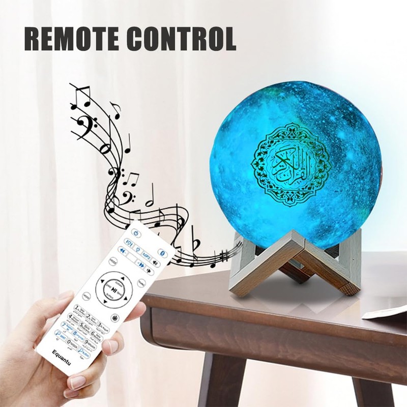 AYYDS Quran Moon Lamp, Smart Touch Bluetooth Speaker, 3D Moonlight