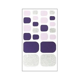 Generic 22Pcs Blue Glitter Silver Gold Stripes Lines Toe Nail Wraps Stickers H118 Nail Wraps Stickers Manicure Supplies for Women Nails Full Long Lasting Easy Apply and Remove