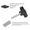 uxcell 4Pcs Tee Wing Knobs Thumb Screws, M5 x 35mm