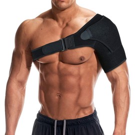 Adjustable Shoulder Support Brace with Pressure Pad for Men Women,Shoulder Brace for RightLeft Shoulder,Shoulder Stability Support Brace,Neoprene Shoulder Compression Sleeve for Bursitis,Tendinitis