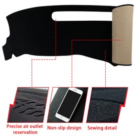 INUBOXES Dashboard Dash Board Cover Mat Pad Carpet Non-Slip Custom Compatible with Chevy S10 Blazer GMC Sonoma 1998-2004,Jimmy 1998-2001 Protector Sunshield (Black Trim)