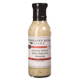 Terrapin Ridge Farms Creamy Italian White Balsamic Dressing – Rich, Sweet and Tangy – One 12 Fl Oz Bottle