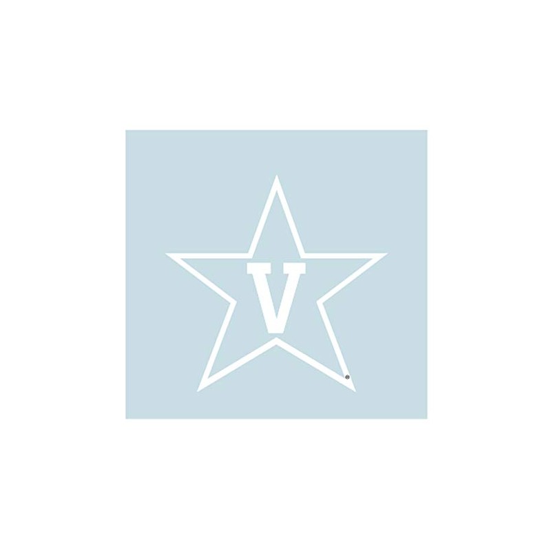 Vanderbilt Decal (WHITE STAR V DECAL (3''4''6''12''18''), 4 in)
