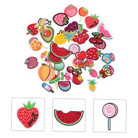 OSALADI 40pcs Cherry Fruit Embroidery Patches Set DIY Clothes Supplies for Fashionable Repair Decoration for Garments Backpacks and Accessories