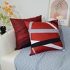 DILOXNSU Cushion Cover 40 x 40 cm Red Grey Black