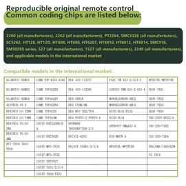 Wireless Clone Remote Control Switch, 433MHz, 3 Piece Expansion Kit, Universal Duplicator, Copy Clones, Universal Keychain, Remote Control for Electric Garage Doors, Door Control
