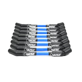 Michigan Motorsports LS Spark Plug Wire Set 10mm Performance Wires - Fits LS1 LS2 LS3 L99 L76 L77 Camaro Firebird Corvette (Blue)