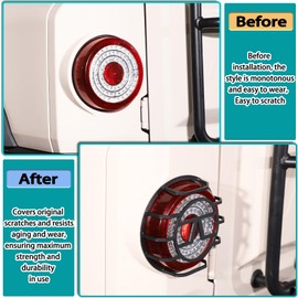 Hudiriy Car Taillight Cover Compatible with Ineos Grenadier 2020-2026 Rear taillight Protector External Accessories Decoration (Style B, Black)