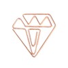 100pcs Rose Gold Paper Clips Cute Diamond Shaped Multifunctional Metal