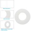 Zorveiio 50Pcs Clear Plastic Replacement Washer 0.63''/16mm OD,1/32 Inch Thickness