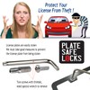 Anti Theft License Plate Frames, Matte Black, Security Screws