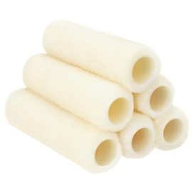 PinStone 6 Pack 9" x 3/4" Nap Professional Lambswool Paint Roller Covers, Shed-Resistant 100% Natural Lambs Wool, Premium Lambswool Roller for Semi-Rough to Rough Surfaces, All Paints and Stains