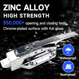 SZRUNZHU Walk in Cooler Door Closer,Freezer latches Commercial Handle,Push to Open Door Latch Solid Metal Interior Release Handle Offset -1/5 In-3/5 in Offset (Base Height 3.5inch)