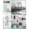 Fapully Kitchen Sink Faucet, Pull Down Kitchen Faucet, Black and
