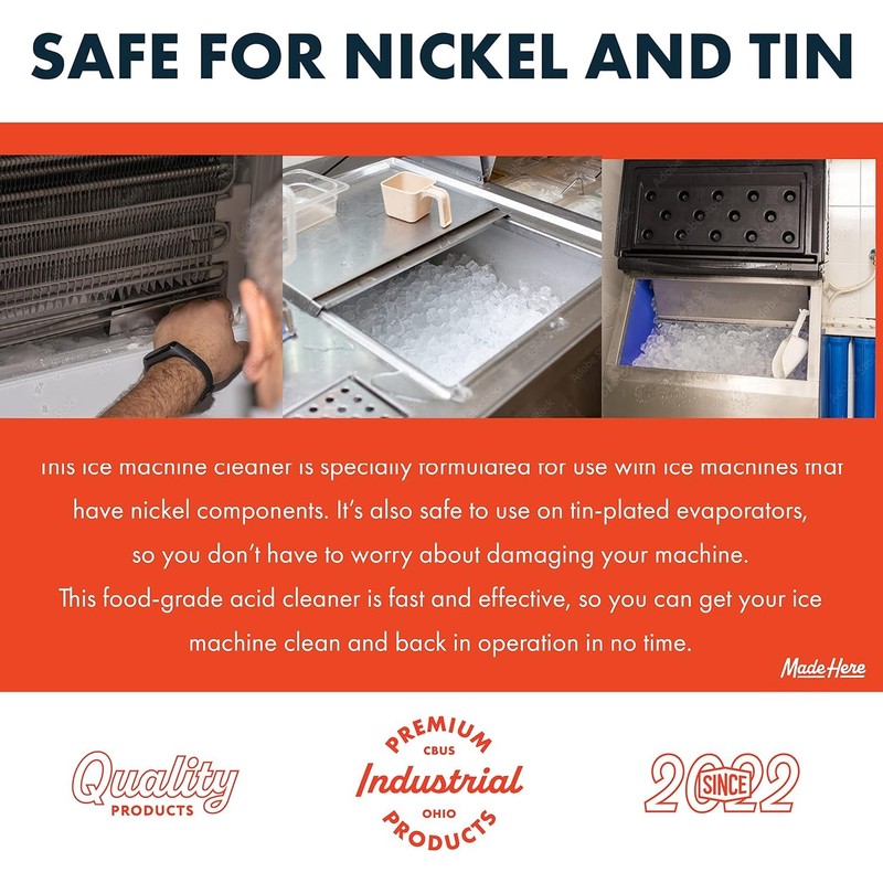 Made Here Co. Nickel Safe Ice Machine Cleaner and Descaler16