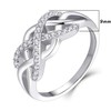 Starnny Women Ring Sterling Silver 925 Celtic Knot Infinity Crossover