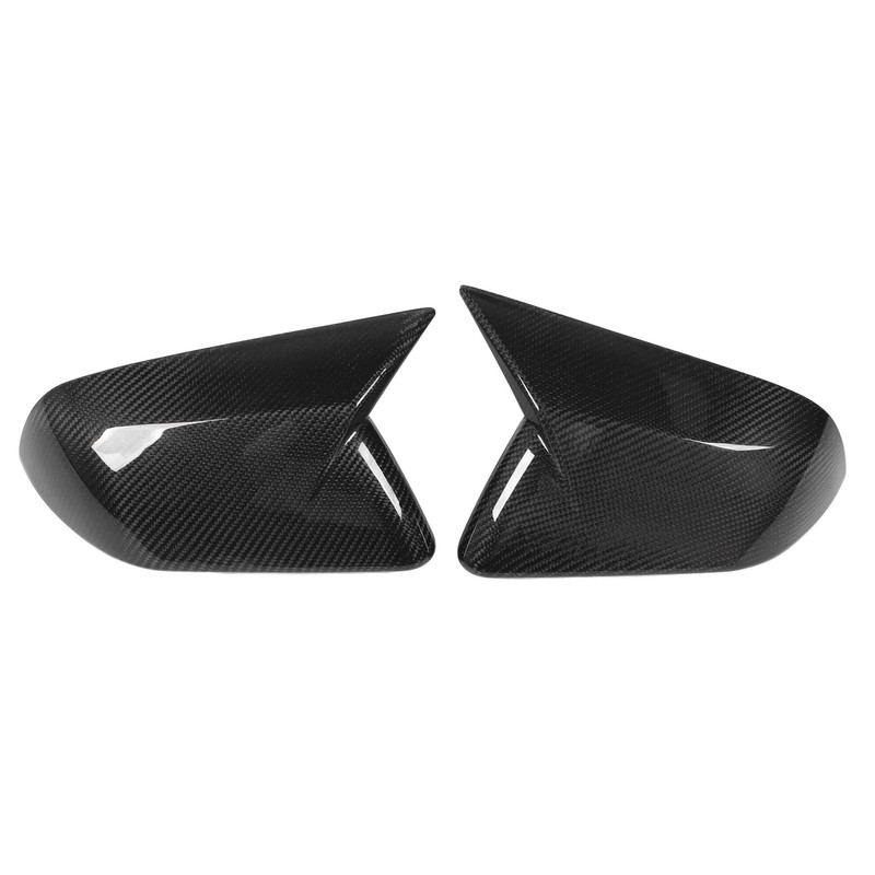 1 Pair Carbon Fiber Mirror Covers Ox Horn Style Car