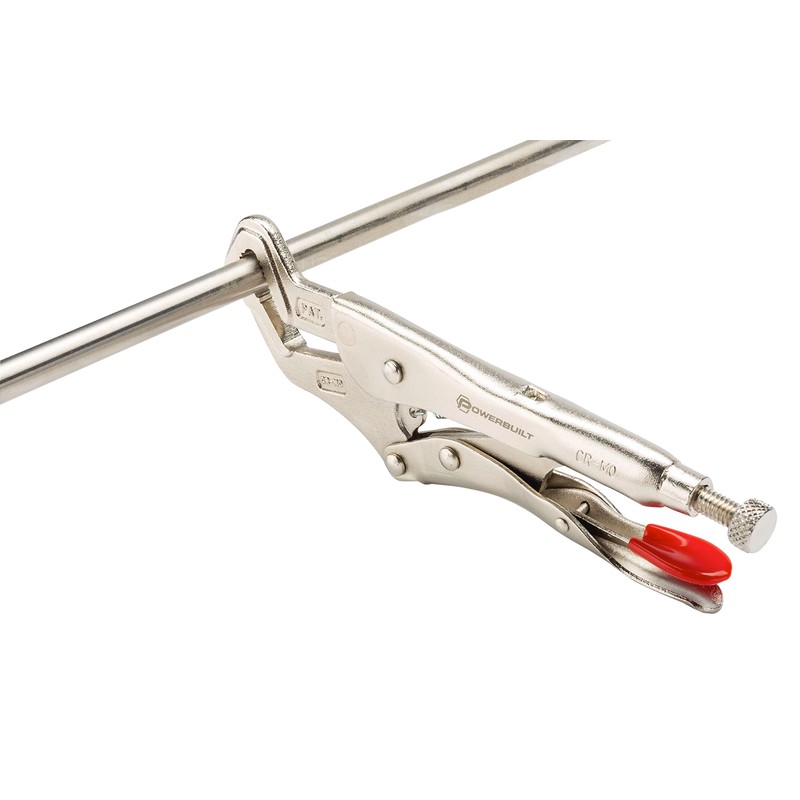 Powerbuilt 9-Inch Parrot Nose Pliers Hand Tool, Adjustable Locking Jaw,