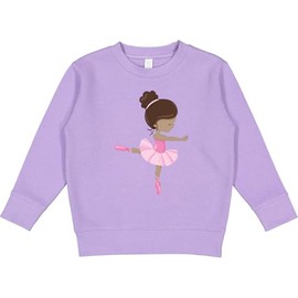 inktastic African American Ballerina, Ballet Girl, Pink Tutu Toddler Sweatshirt 4T Lavender 46221