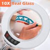 MagnieOpti 10X Magnifying Glass with Light and Stand, Real Glass