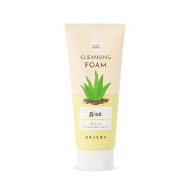 ORJENA Smile Day Cleansing Foam Aloe 180ml – Espuma Limpiadora Facial con Extracto de Aloe Vera para Piel Suave y Calmante