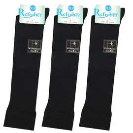 Applause Women's Socks, Non-Elastic Openings, Loose Fit, Black, Plain, Deodorizing, Refuvia, Set of 3 Pairs, Black