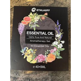 ETHLAUFF Pack of 40 ESSENTIAL OILS AROMATHERAPHY SET 5mL Bottles NEW Exp 01/2028