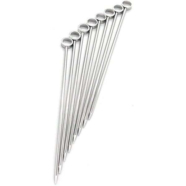 PuTwo Cocktail Picks Stainless Steel Martini Glass Picks 4 Inch Long-Pack of 8