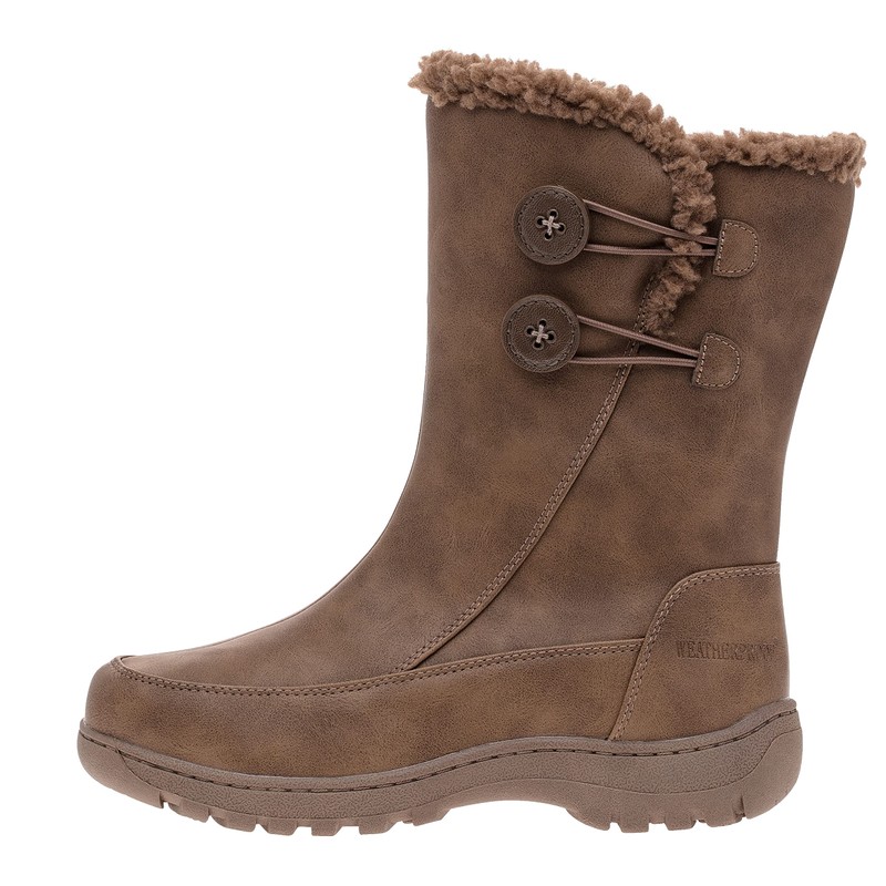 Eddie Bauer Womens Cold Weather Boots Side Zipper Dual Button