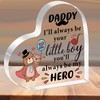 SMARGO Daddy Gifts from Son Heart-Shaped Acrylic Plaque Gifts for