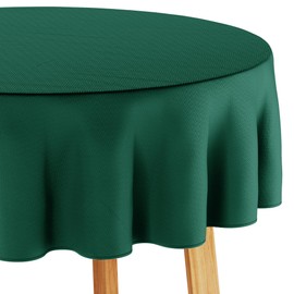 Filumi Tablecloth 130 x 180 cm Oval Dark Green Washable for Indoor Outdoor Geometric Zigzag Pattern Verte