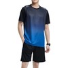 Aspersio Men's Sportswear, Top and Bottom Set, Short Sleeves, Short