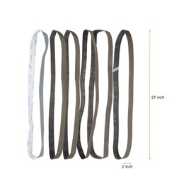 sourcing map 6pcs 2 x 72" Sanding Belts 1pcs Each of 120/240/400/600/800/1000 Grit Silicon Carbide Flush Joint Belt Sander Paper for Metal Woodworking Automotive Repair