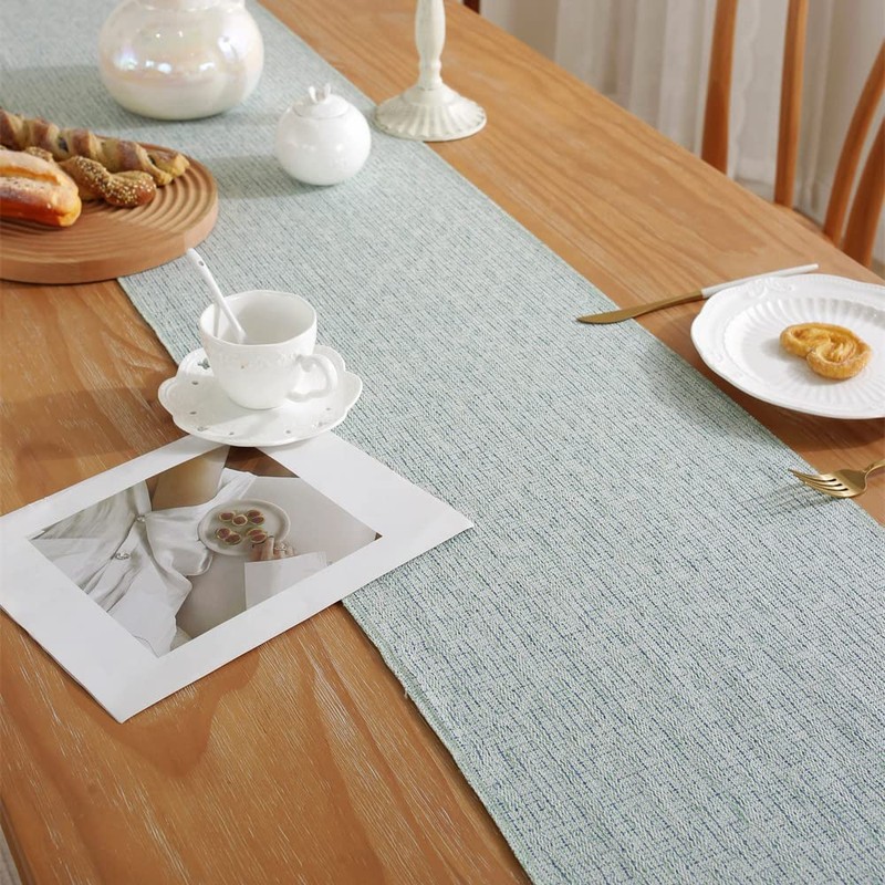 COMFEELING Camino de mesa costero azul de 13 x 90