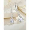 JIWOY Infinity Dangle Earrings 925 Sterling Silver Twisted Drop Earring